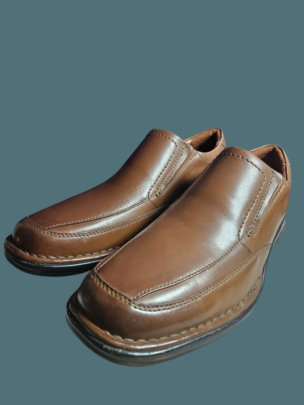 Clarks Collection Leather Kempton Free Slip On Loafers Men Size 11.5 Medium